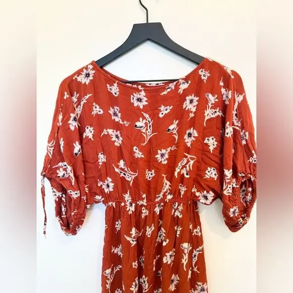 Christy Dawn Mia dress in Crimson Vine Cottagecore orange floral XS sustainable - Picture 6 of 14